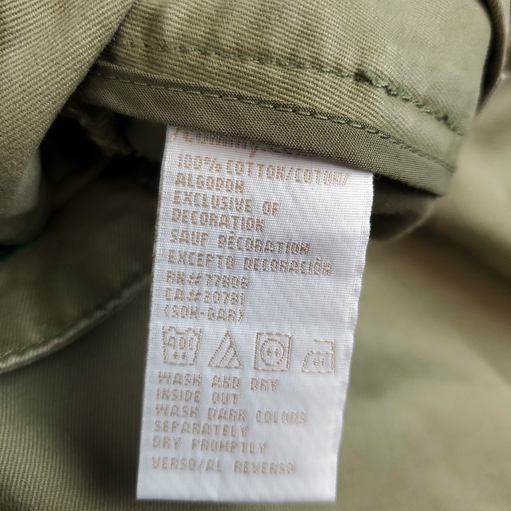 Tommy Hilfiger Cropped Lowrise Wide Leg Pants Khaki Green Chino Women's Size 8 - Picture 6 of 7